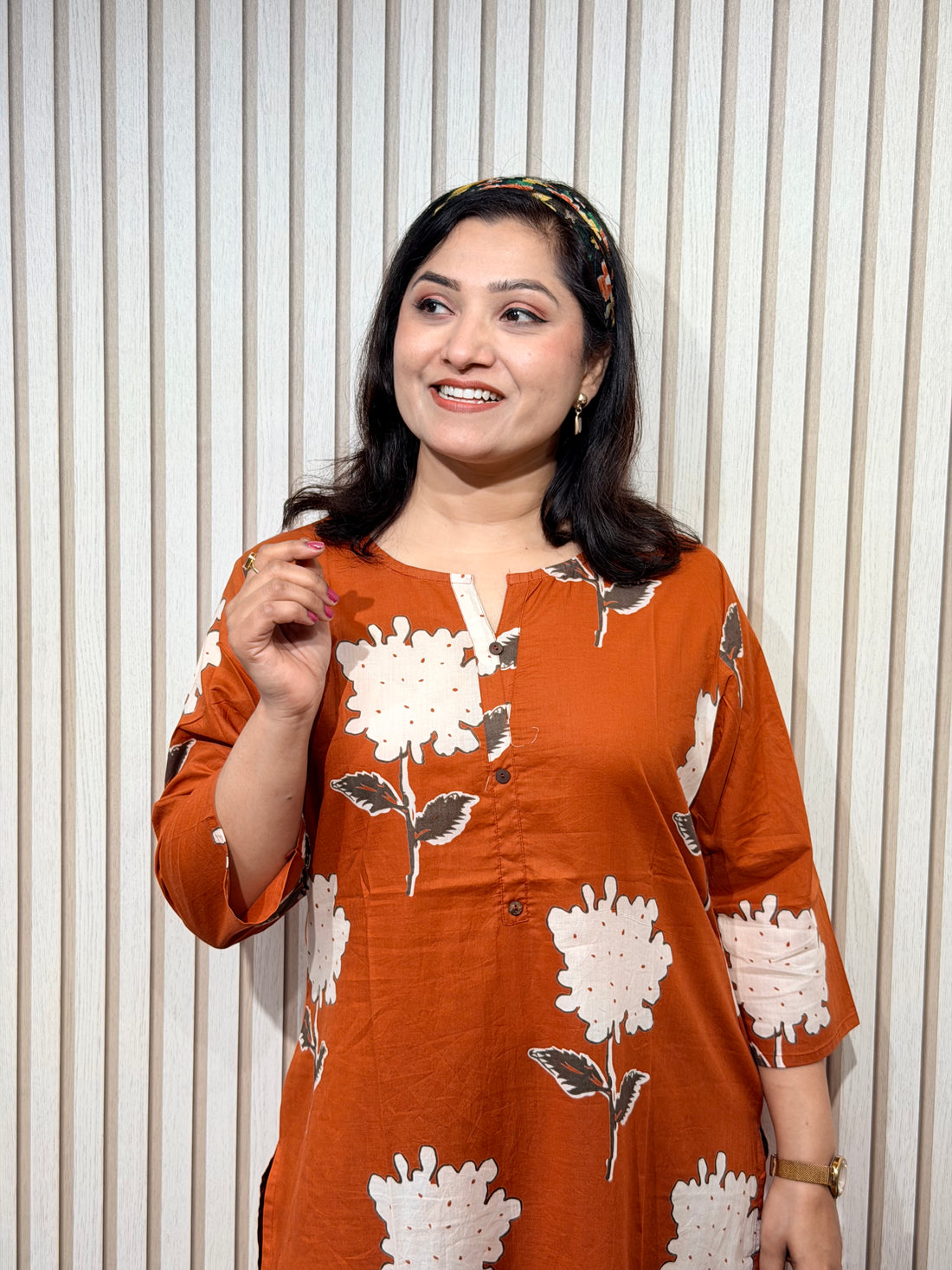 Elegance Orange Kurti