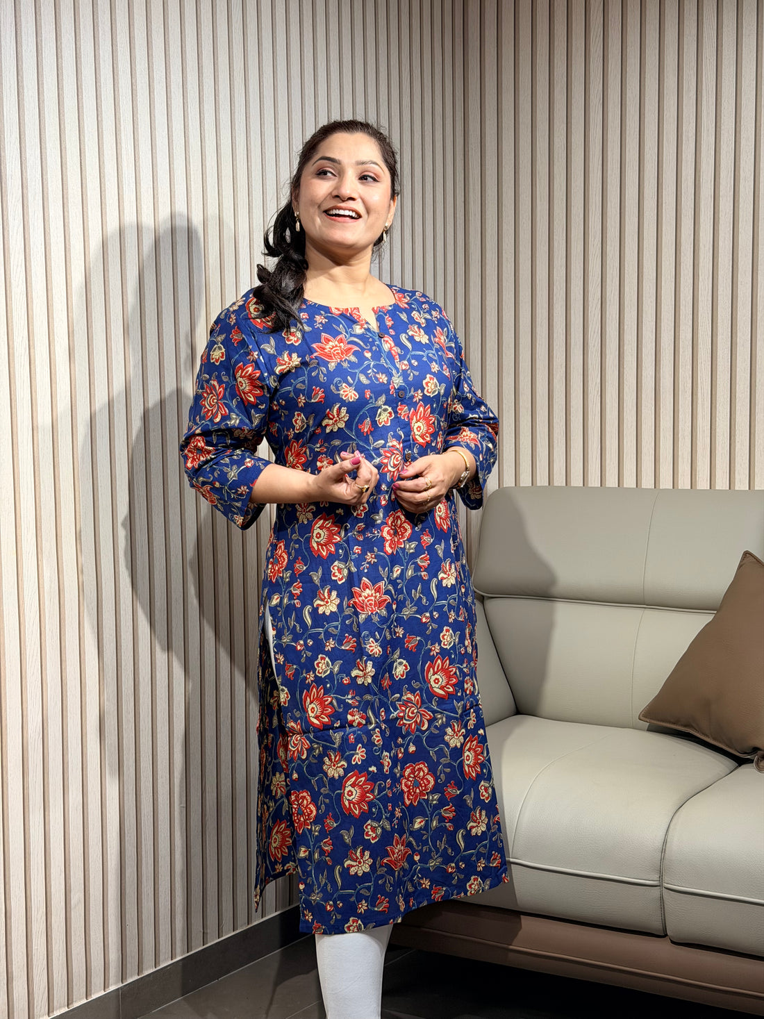 Midnight Bloom Kurti