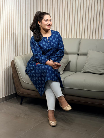 Soft Breeze Sky Blue Kurti