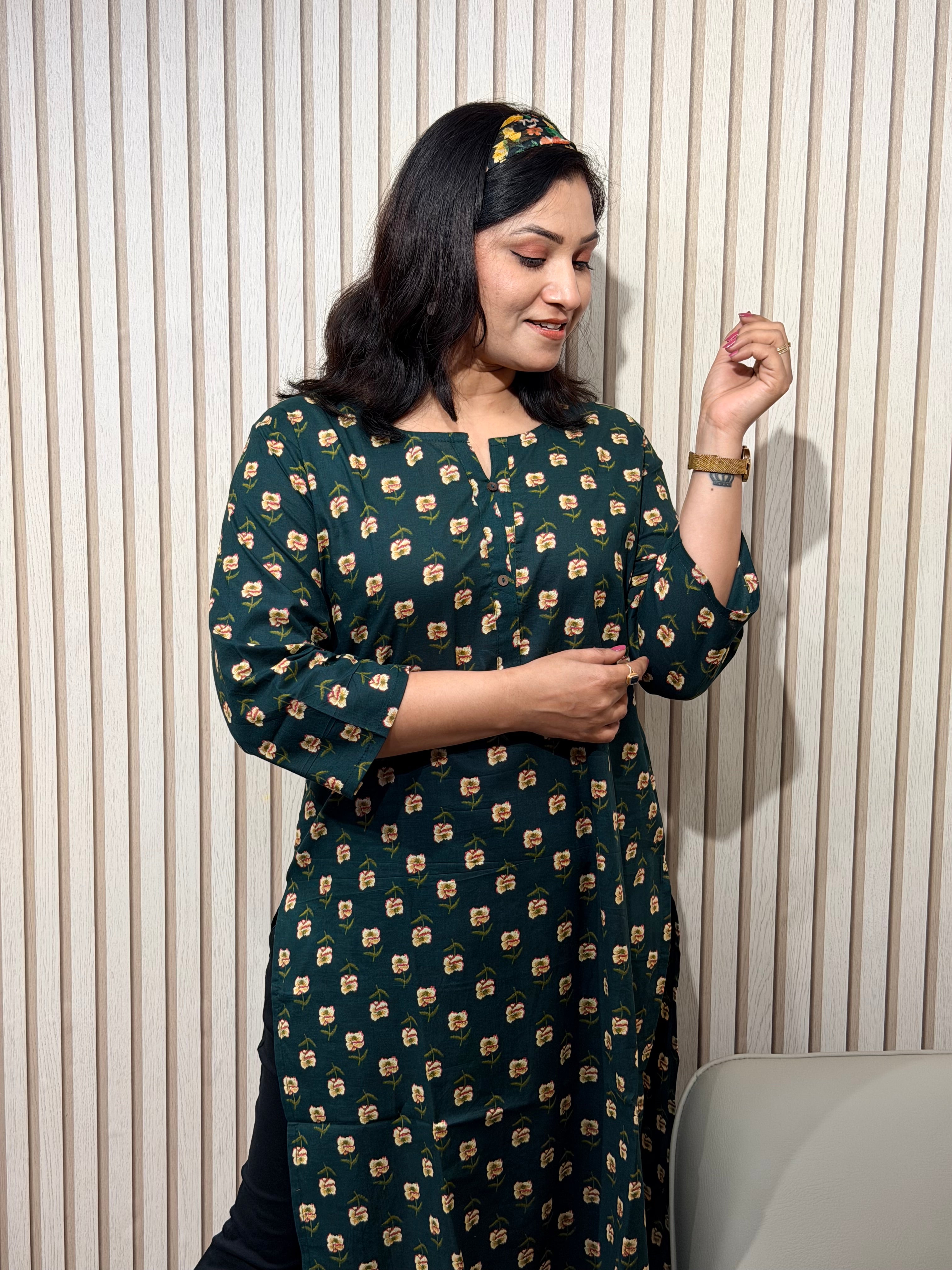 Classic Dark Green Kurti