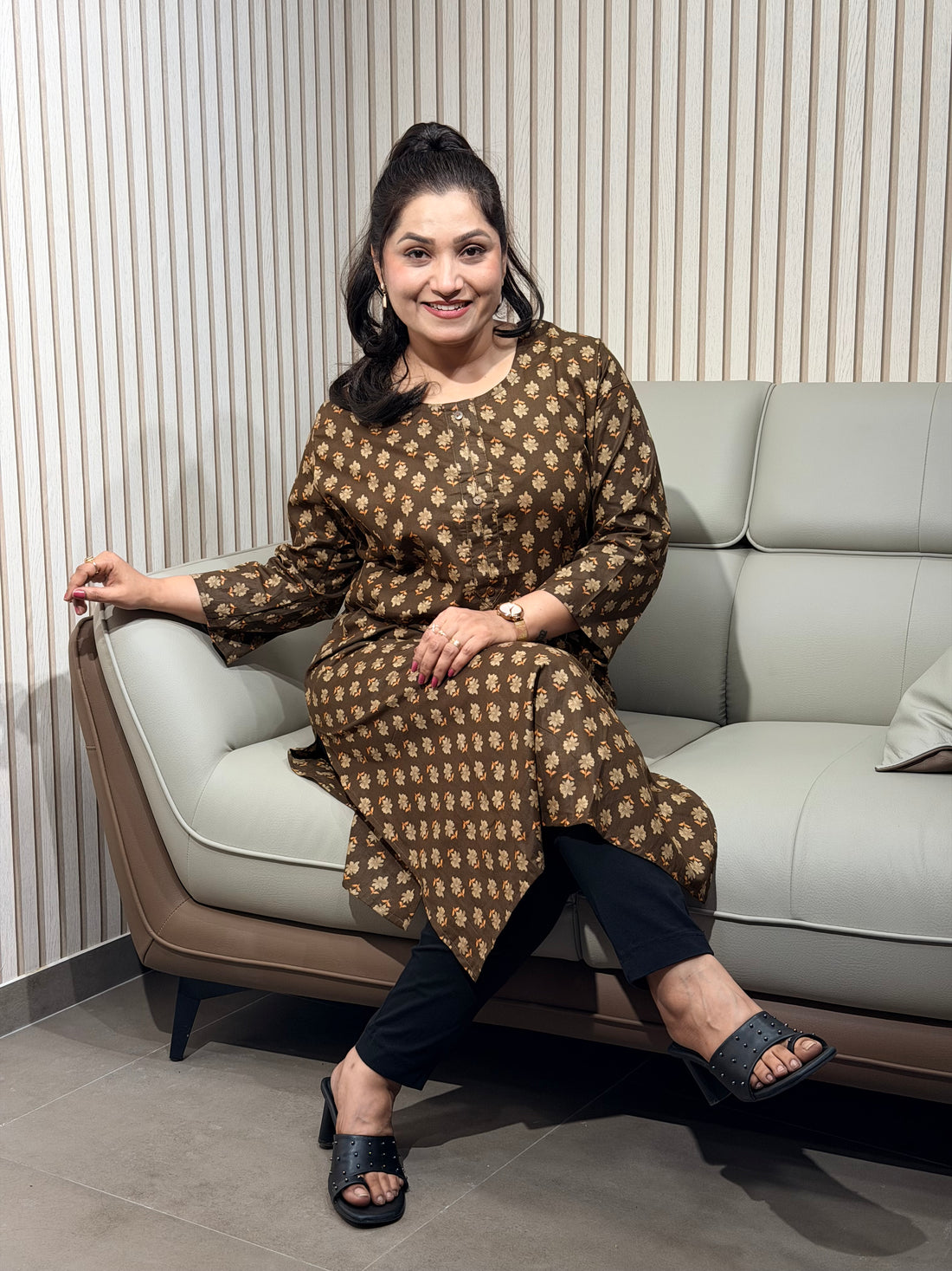 Brown Bliss Ethnic Kurti