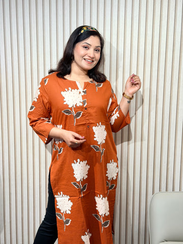 Elegance Orange Kurti