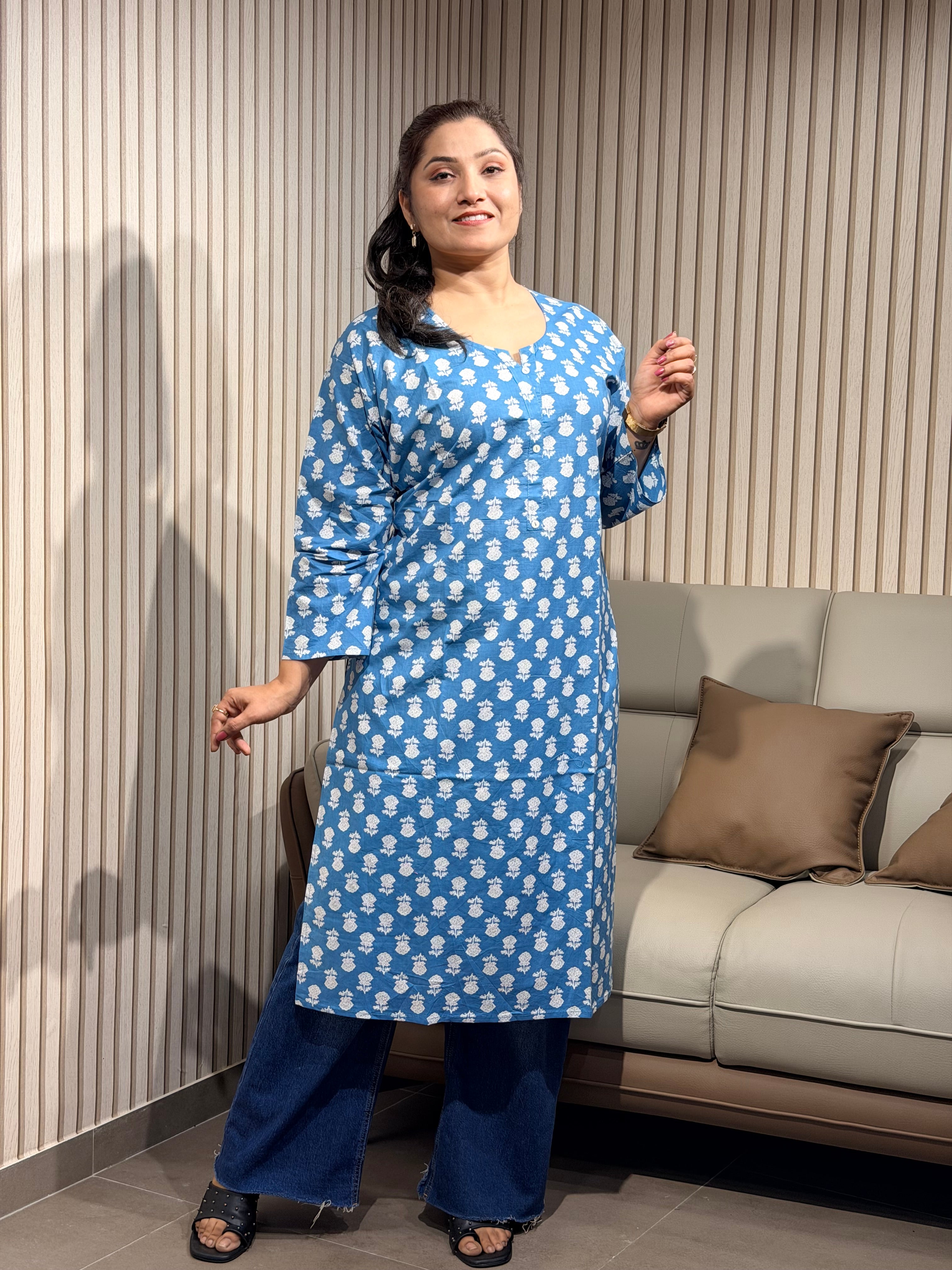 Elegance Blue Kurti