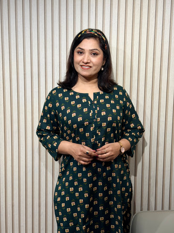 Classic Dark Green Kurti