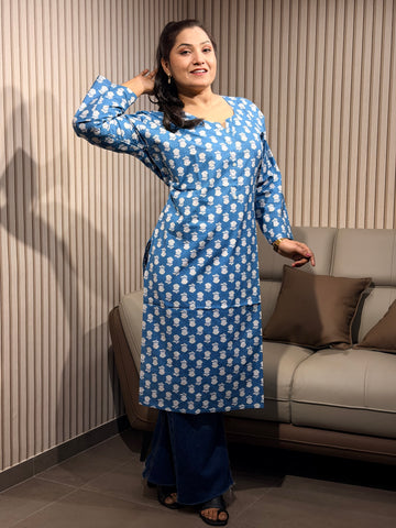 Elegance Blue Kurti
