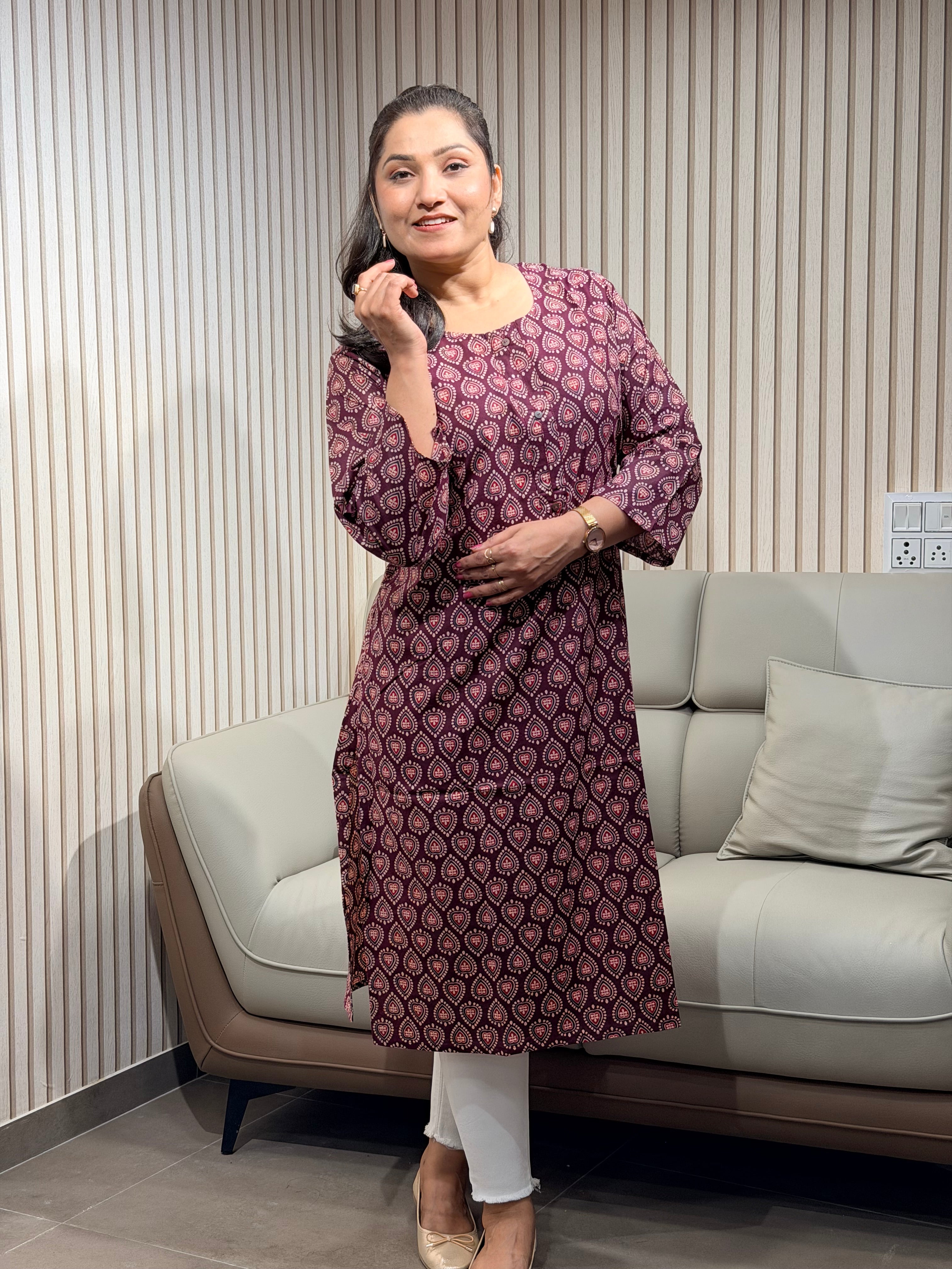 Elegant Maroon Kurti