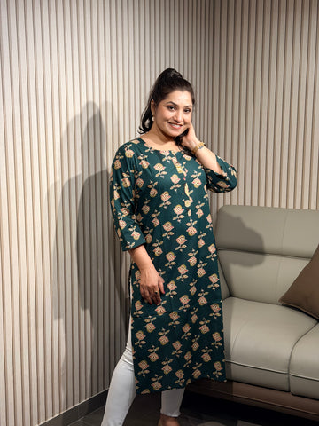 Emerald Bloom Kurti