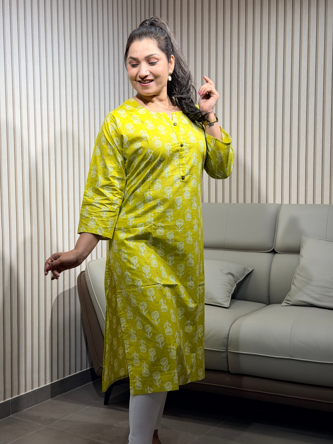 Green Glow Everyday Kurti