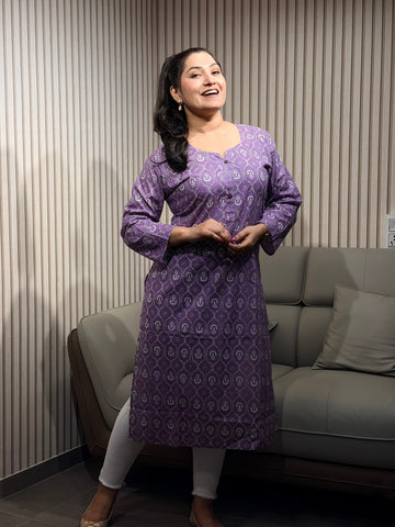 Pastel Purple Ethnic Kurti