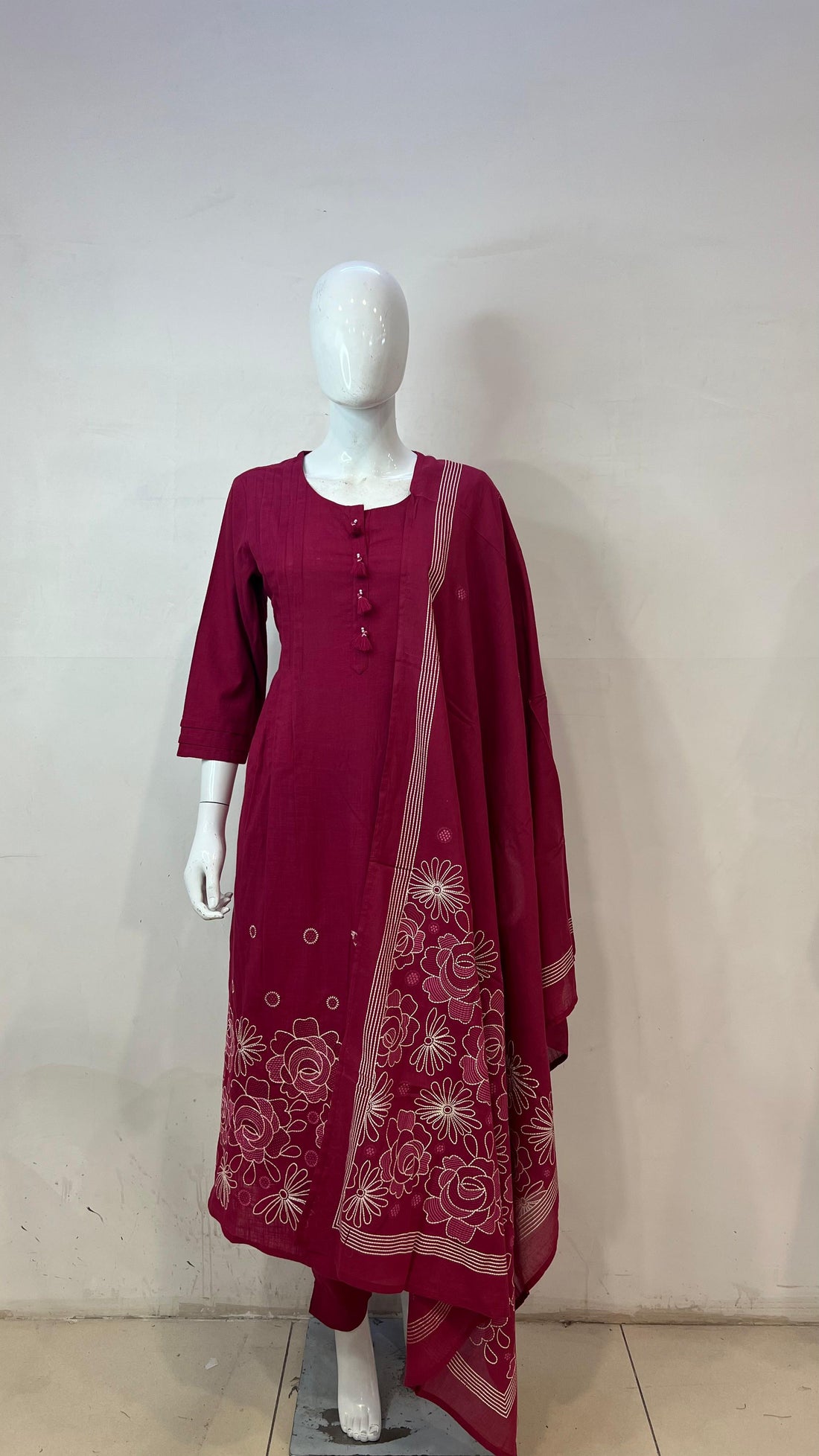 blue bandhani kurti
