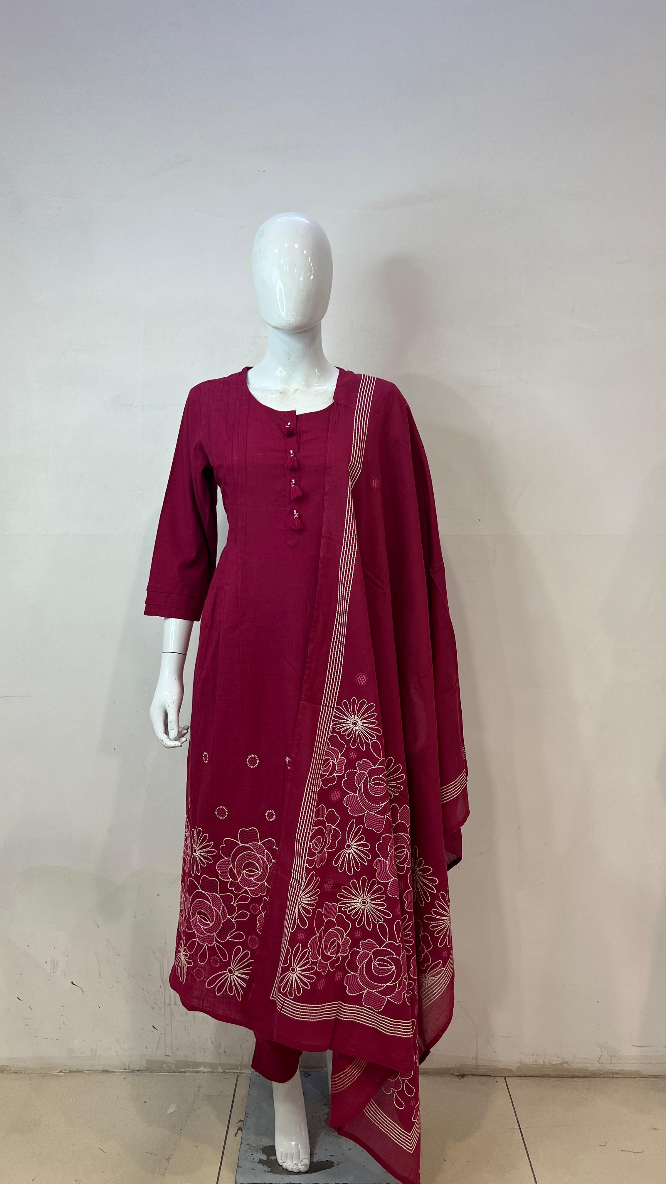 blue bandhani kurti