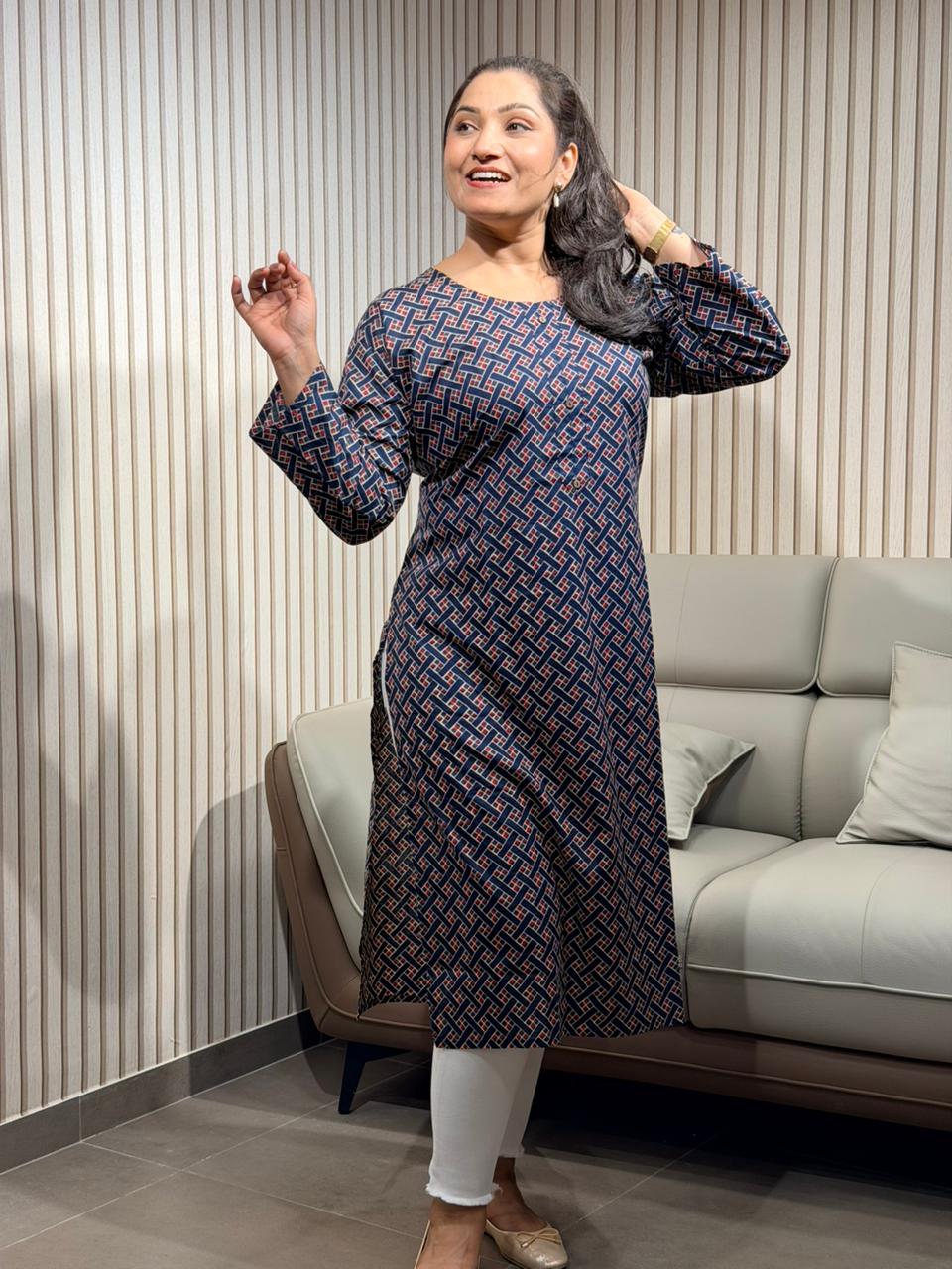 Elegent Geometric Kurti