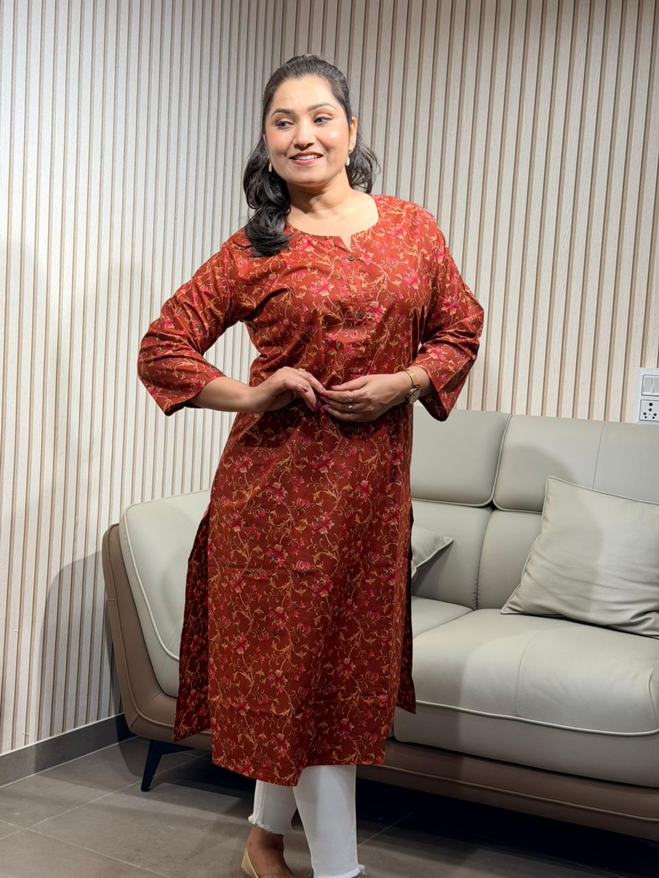 Orange Petal Essential Kurti