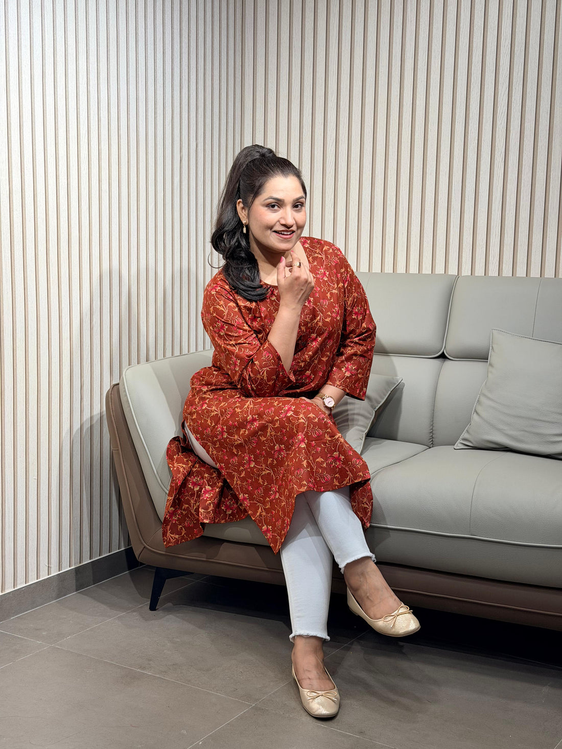 Orange Petal Essential Kurti