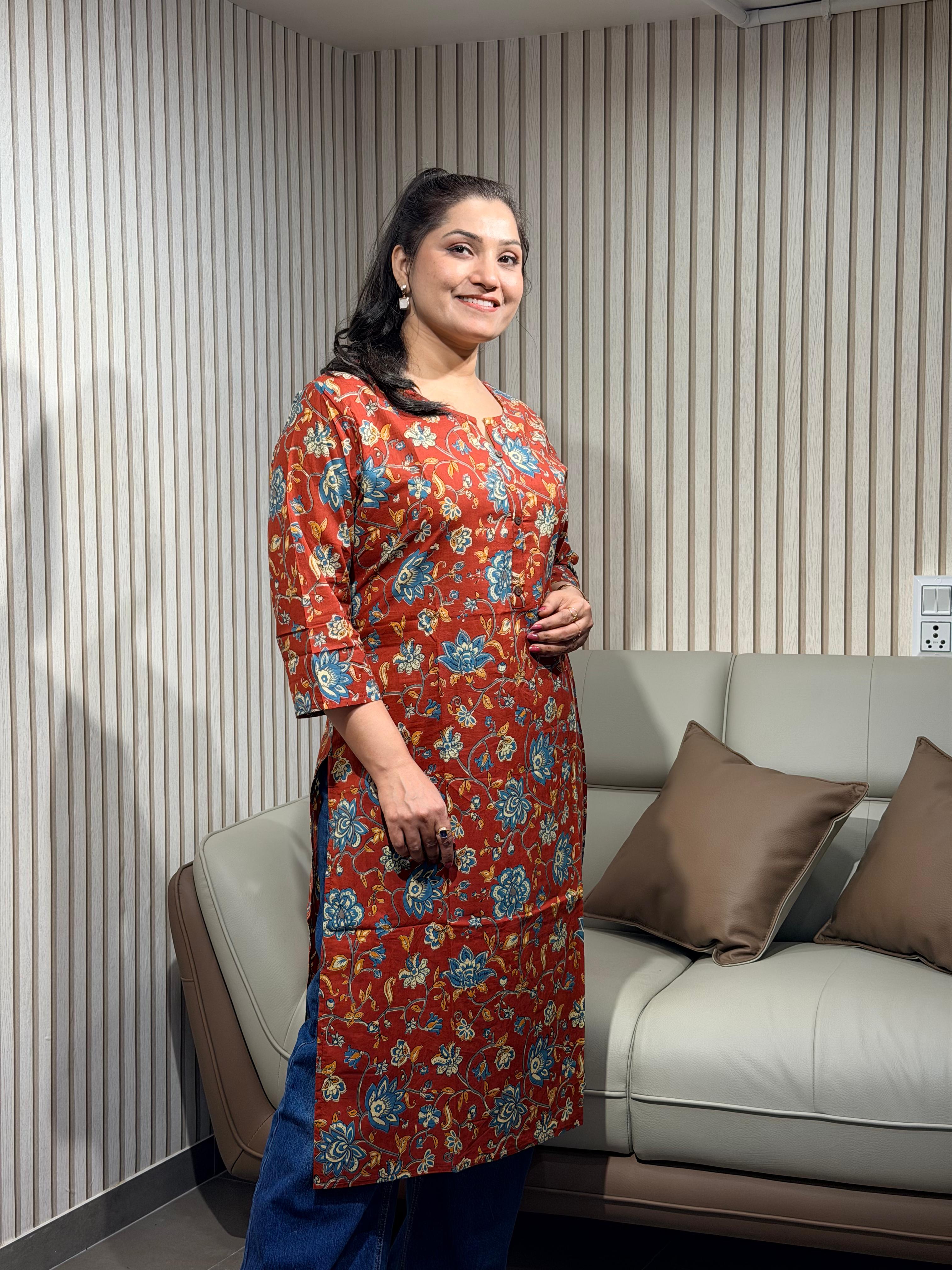 Warm Neutral Tone Ethnic Kurti