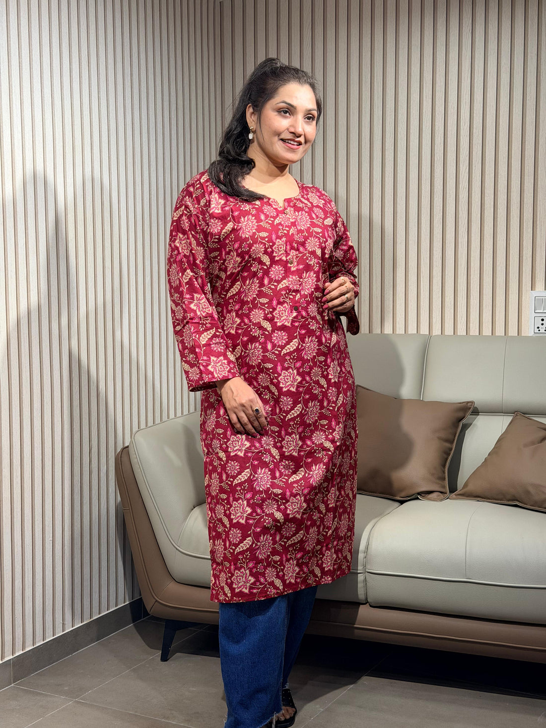 Rich Maroon Ethnic Kurti