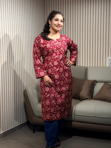 Rich Maroon Ethnic Kurti