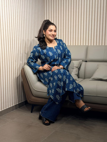 Indigo Breeze Floral Print