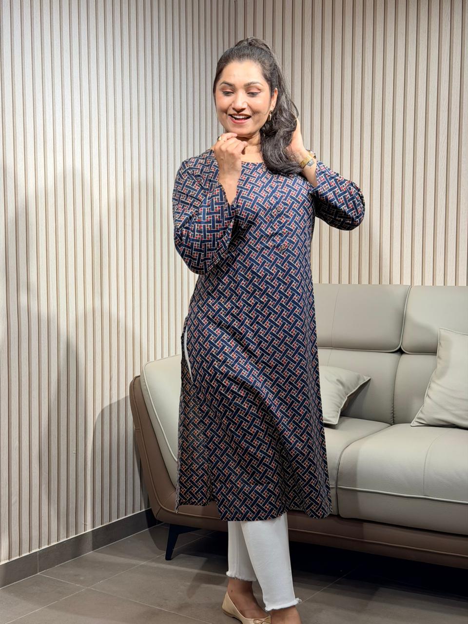 Elegent Geometric Kurti